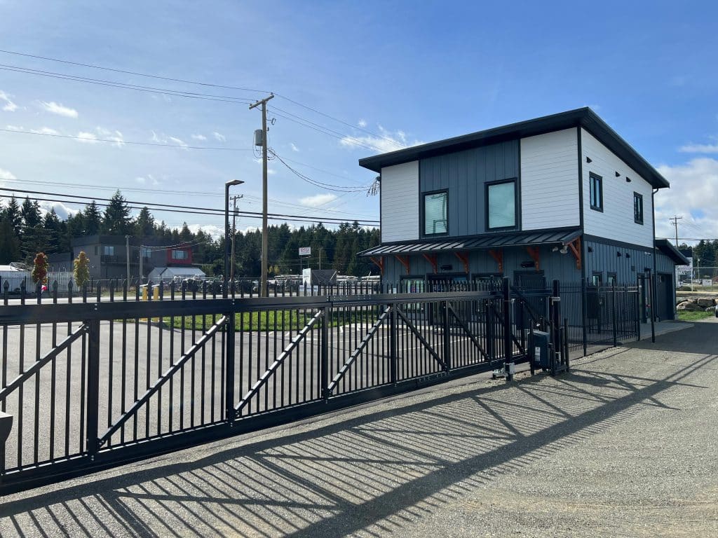 Gated storage facility with security cameras in Parksville