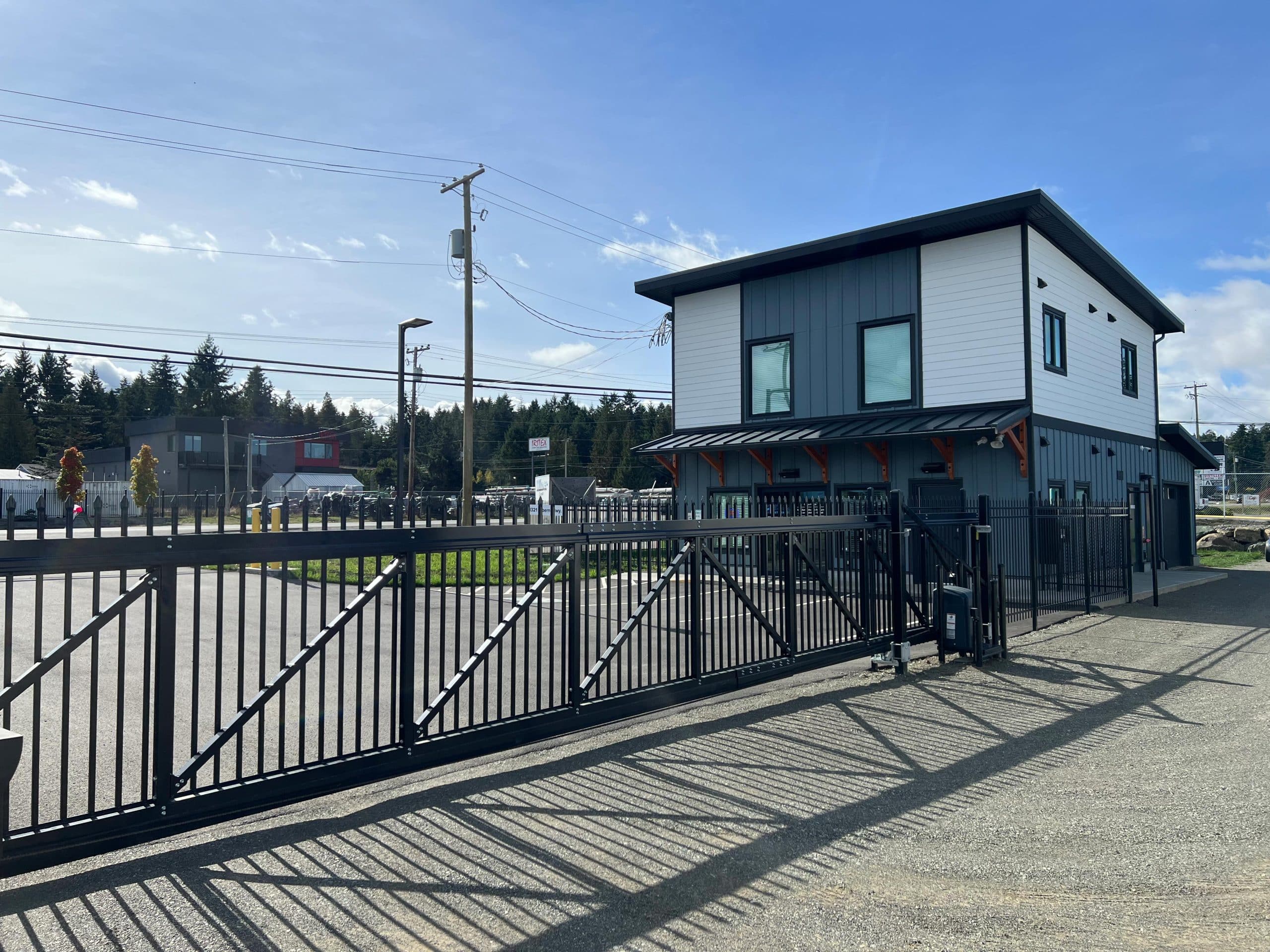 Gated storage facility with security cameras in Parksville